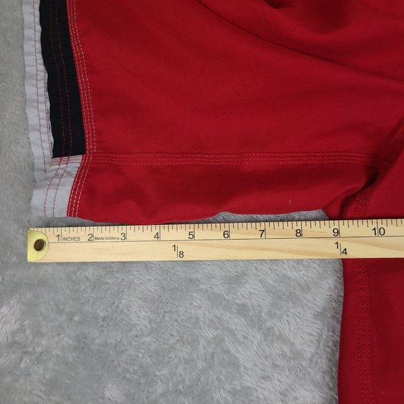 Vintage Nike Swim Trunks Men’s XL Black  Swoosh Logo Red  Lined Men's Swim trunk - Picture 8 of 11